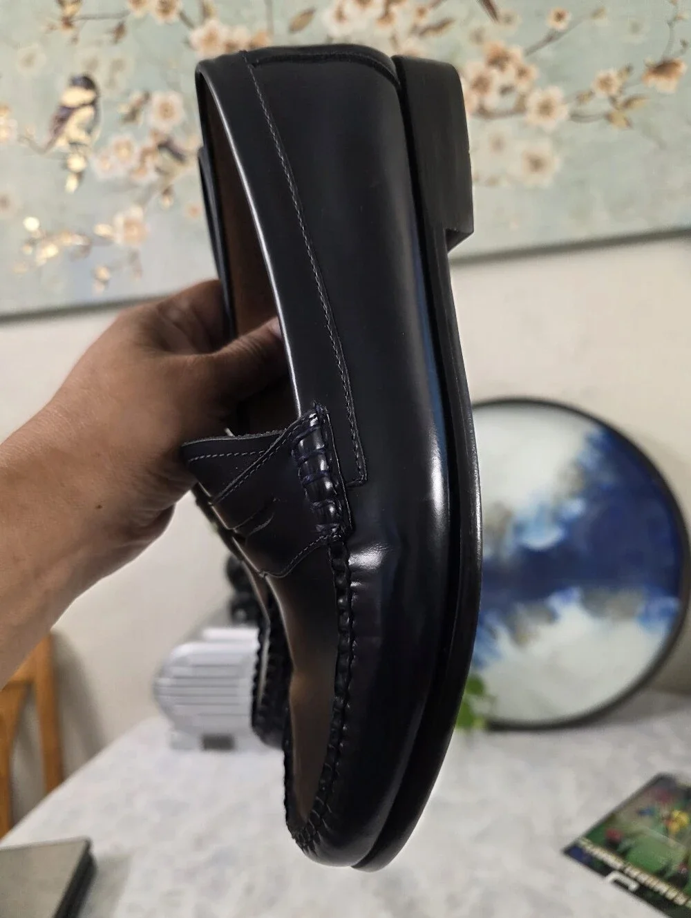 G.H.Bass Weejuns Originals Whitney Leather Loafer Dark Blue Size 10M - Picture 7 of 9